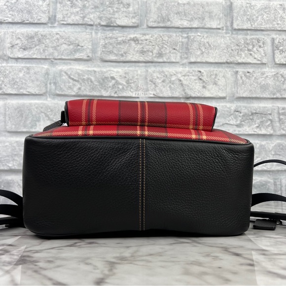 Coach Court Backpack With Tartan Plaid Print - Picture 8 of 16